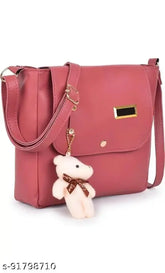 PU sling bag for newborns, solid pattern, 2 compartments, free size